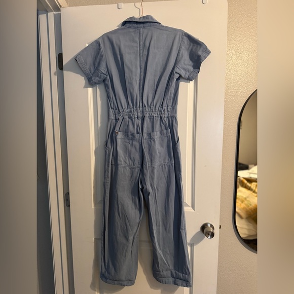 Big Bud Press periwinkle short sleeve Jumpsuit (petite) - Picture 4 of 7